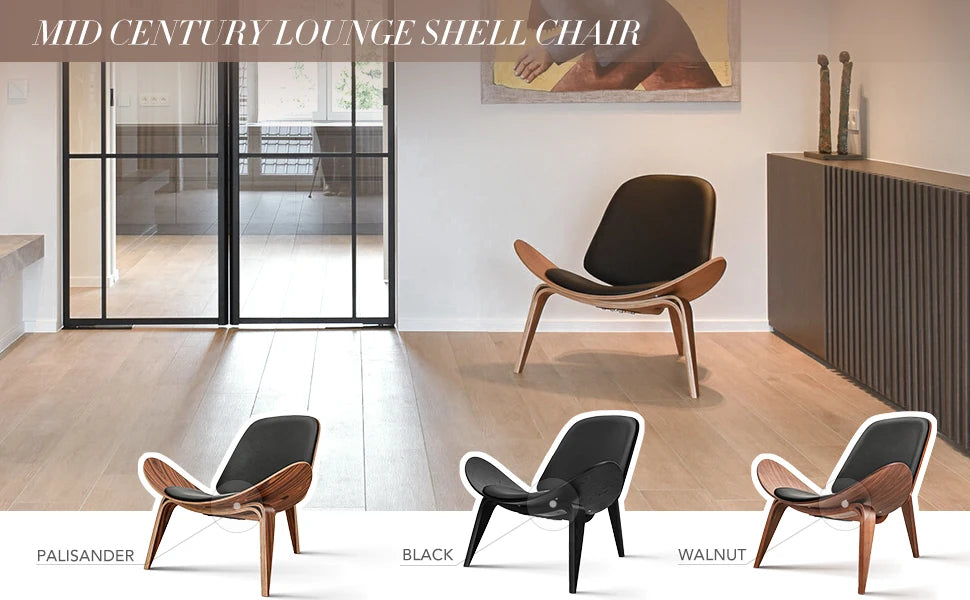 Luxe Three-Legged Lounge Chair – Stil och Komfort i Ett