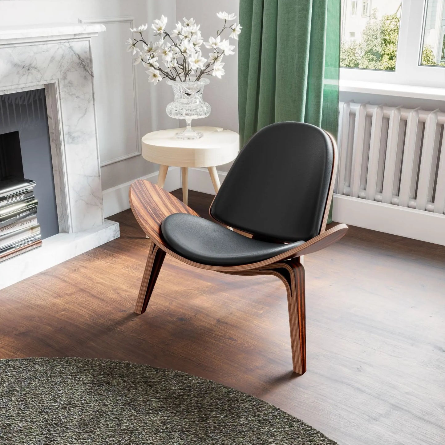 Luxe Three-Legged Lounge Chair – Stil och Komfort i Ett