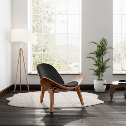 Luxe Three-Legged Lounge Chair – Stil och Komfort i Ett