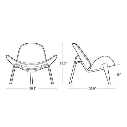 Luxe Three-Legged Lounge Chair – Stil och Komfort i Ett