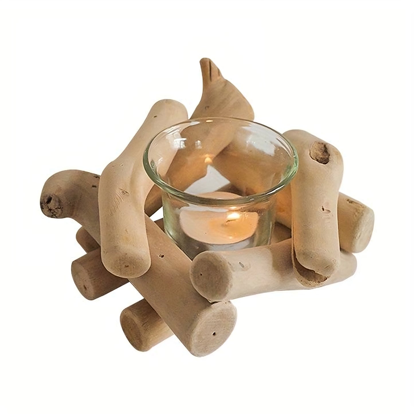 Rustik Driftwood Candle Holder